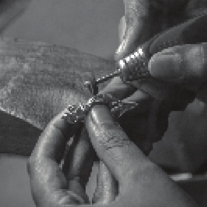 An Emerald craftsperson at work
